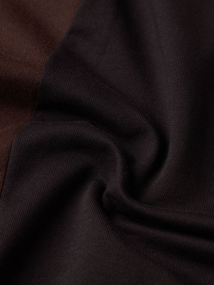 Men's Oversized Fit Color Block Polo T-Shirt with Collar