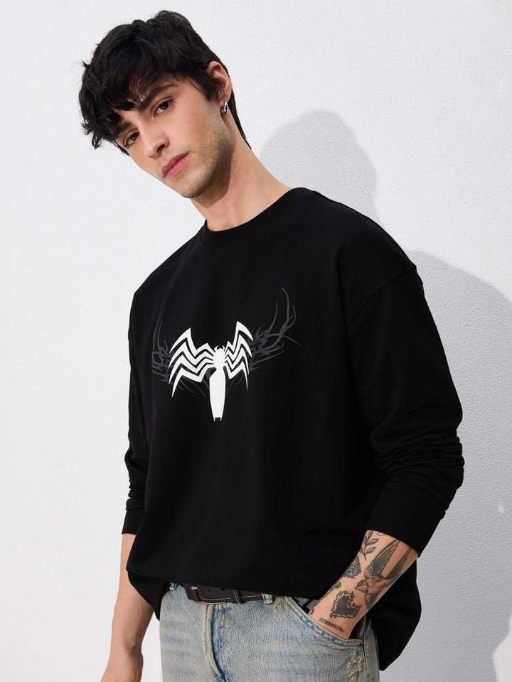 Marvel Comics Venom Logo Oversized Sweatshirt for Men